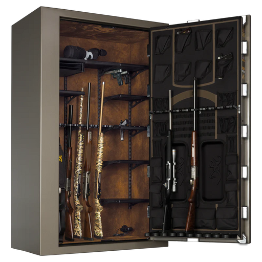 browning tall 49 gun safe open and stocked