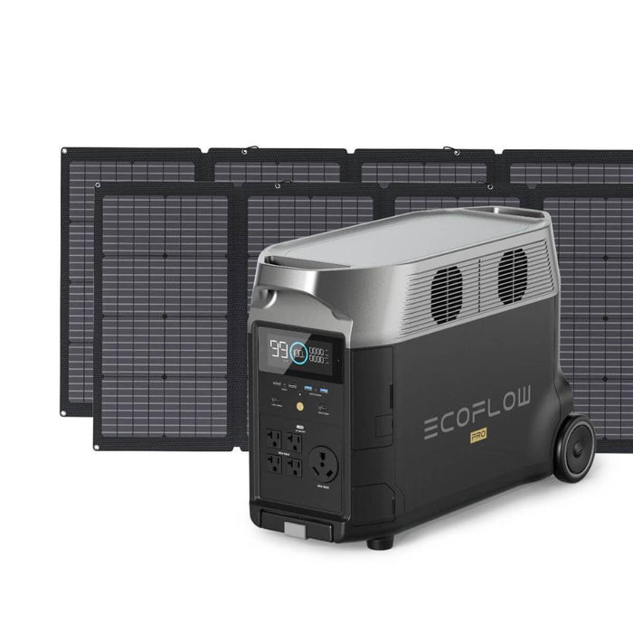 EcoFlow Delta Pro Portable Power Station with 2 220w solar panels