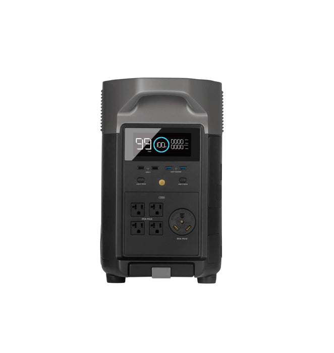 Front image EcoFlow Delta Pro Portable Power Station AC outlets, USB fast charge, EV charge