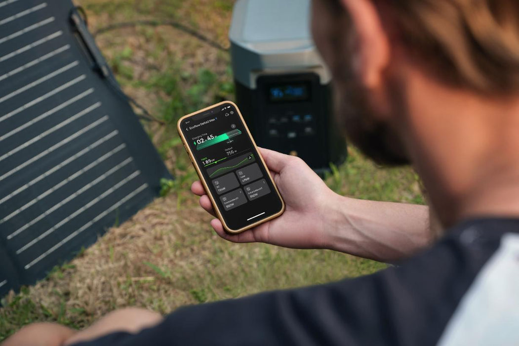 EcoFlow Delta 2 Max portable power station manage settings in app with smart control