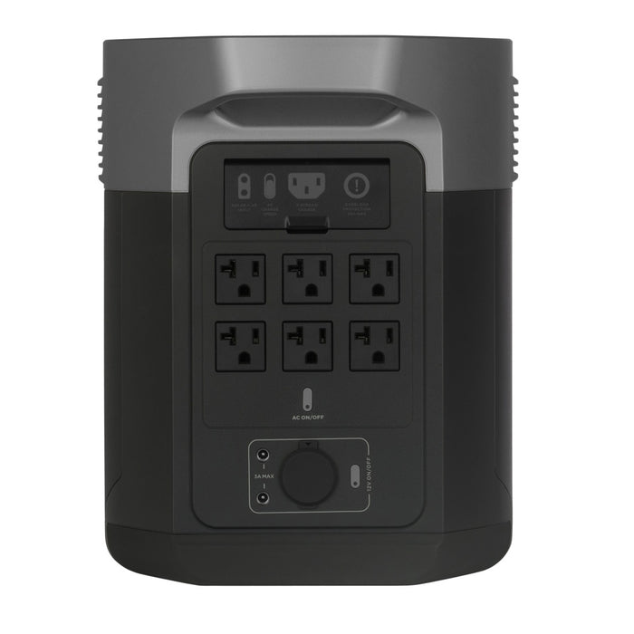 EcoFlow Delta Max back with 6 ac outlets