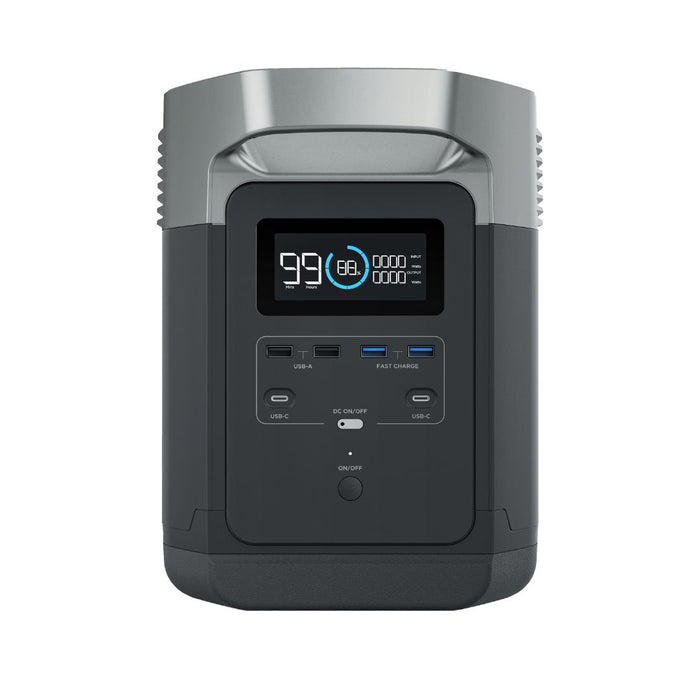 EcoFlow Delta portable power station front usb-c connectivity