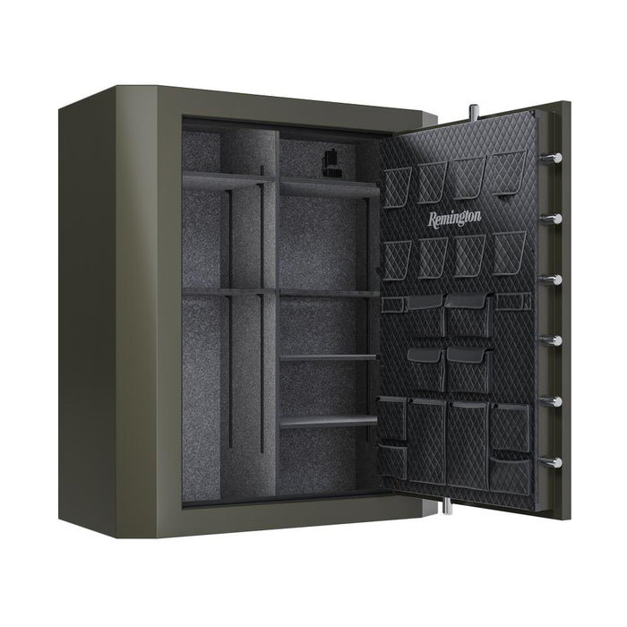 Remington Big Green Safe 80 Gun capacity open and empty customizable shelves