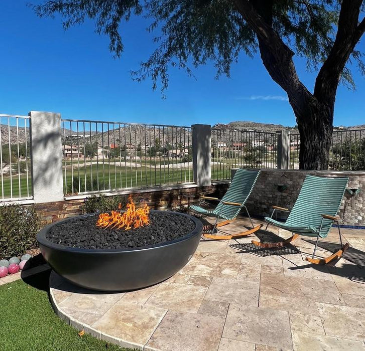 The Outdoor Plus Sedona round fire pit backyard fire pit