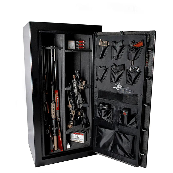 Winchester Ranger 26 Gun safe two tone e-lock open and stocked