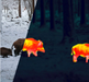 thermal imaging of wild boars through Alpen Apex Thermal Monocular 