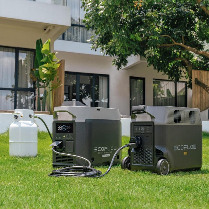 EcoFlow dual fuel smart generator powers delta pro