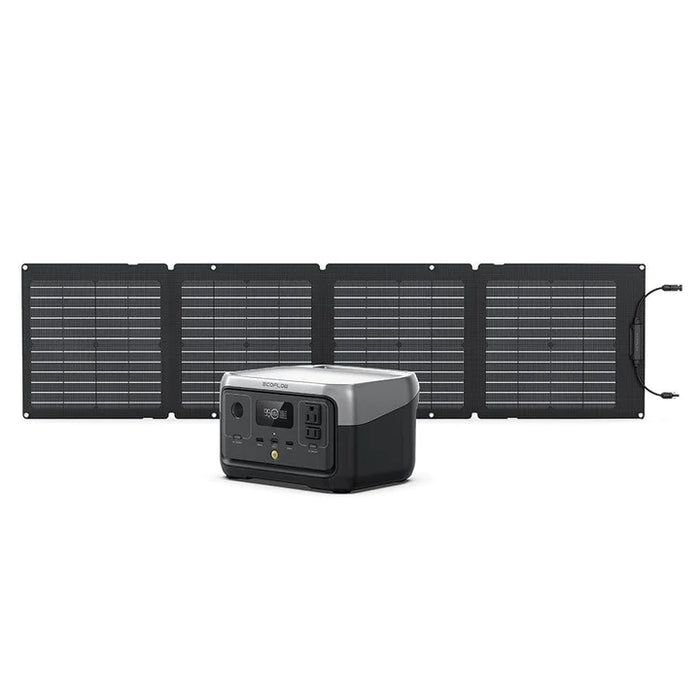 ecoflow river 2 portable power station with 110w solar panel