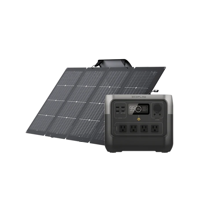 ecoflow river 2 pro portable power station with 220w solar panel