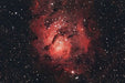 Image of Lagoon nebula through Vixen VC200L Reflector Telescope