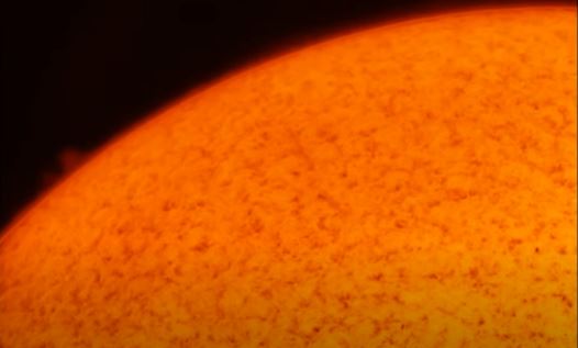 Unistellar smart solar filter view of suns surface