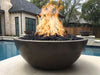 The Outdoor Plus Sedona round fire pit narrow ledge