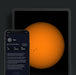 Unistellar smart solar filter view of sun through smart app